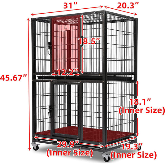 31" Two-Tier Dog Crate