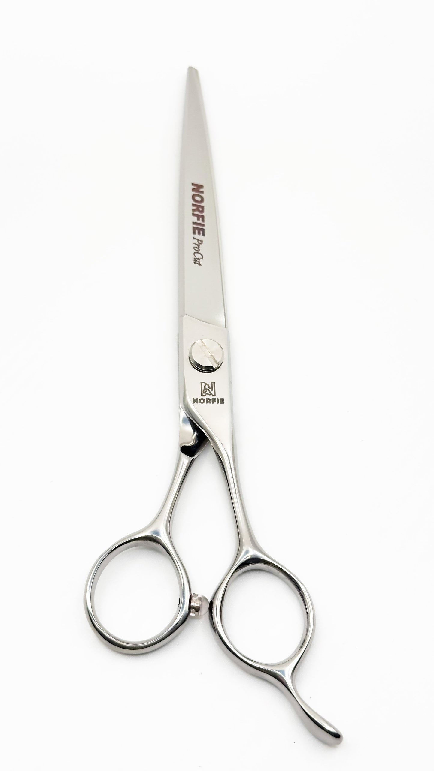Hair cutting scissors with 'Korie' branding on a white background