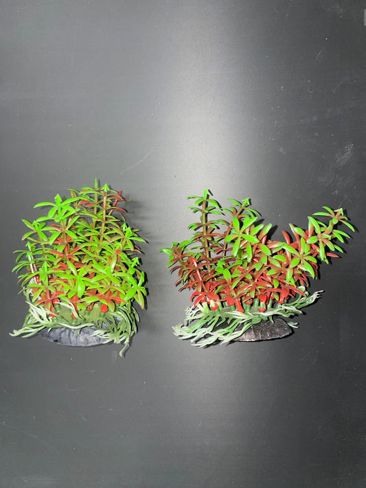 PREMIUM Small Artificial Aquarium Plants - Set of 2 - Aquatics Safe
