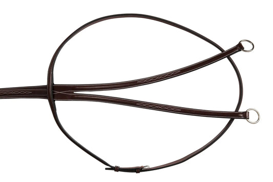 Brown leather bridle on a white background
