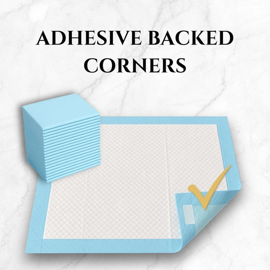 Pack of adhesive backed corners with a white background