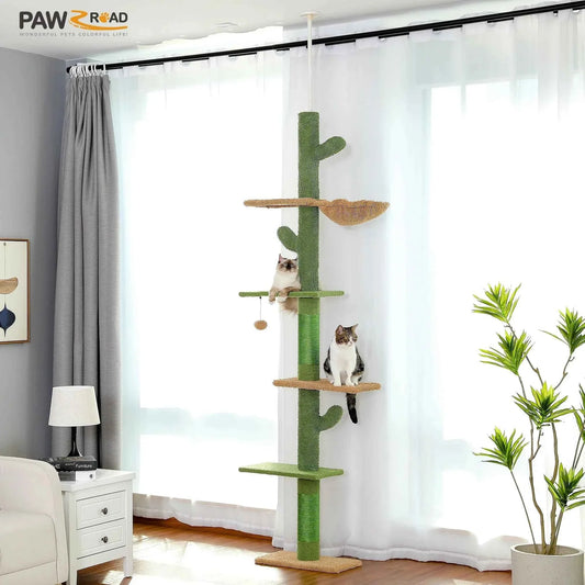 5 Tier Cat Tree Tower with Scratching Posts & Hammock