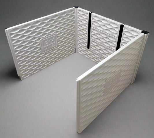 White foam core board with textured surface and 'EZ' branding on a gray background