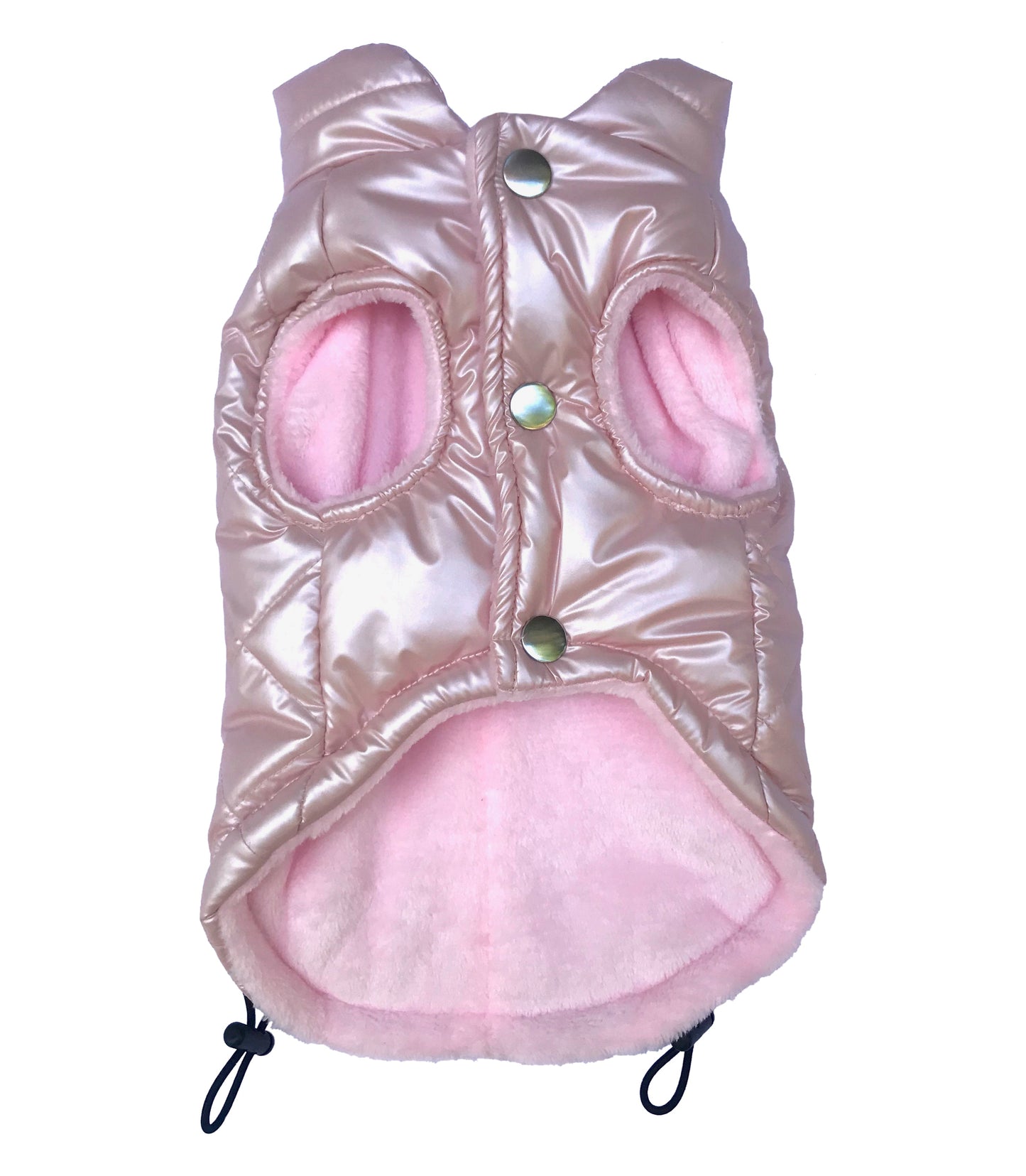 Coco Puffer Diamond Quilted Coat, Pearl PInk