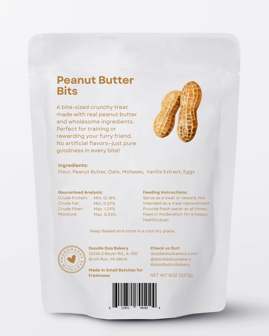 Peanut Butter Bits Dog Biscuits