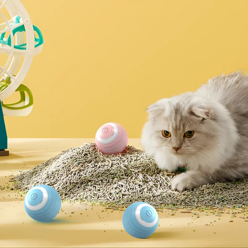 Cat Interactive Ball Smart Pet Cat Toys Indoor Automatic Rolling Magic Ball Electronic Interactive Cat Toy Cat Game Accessories.