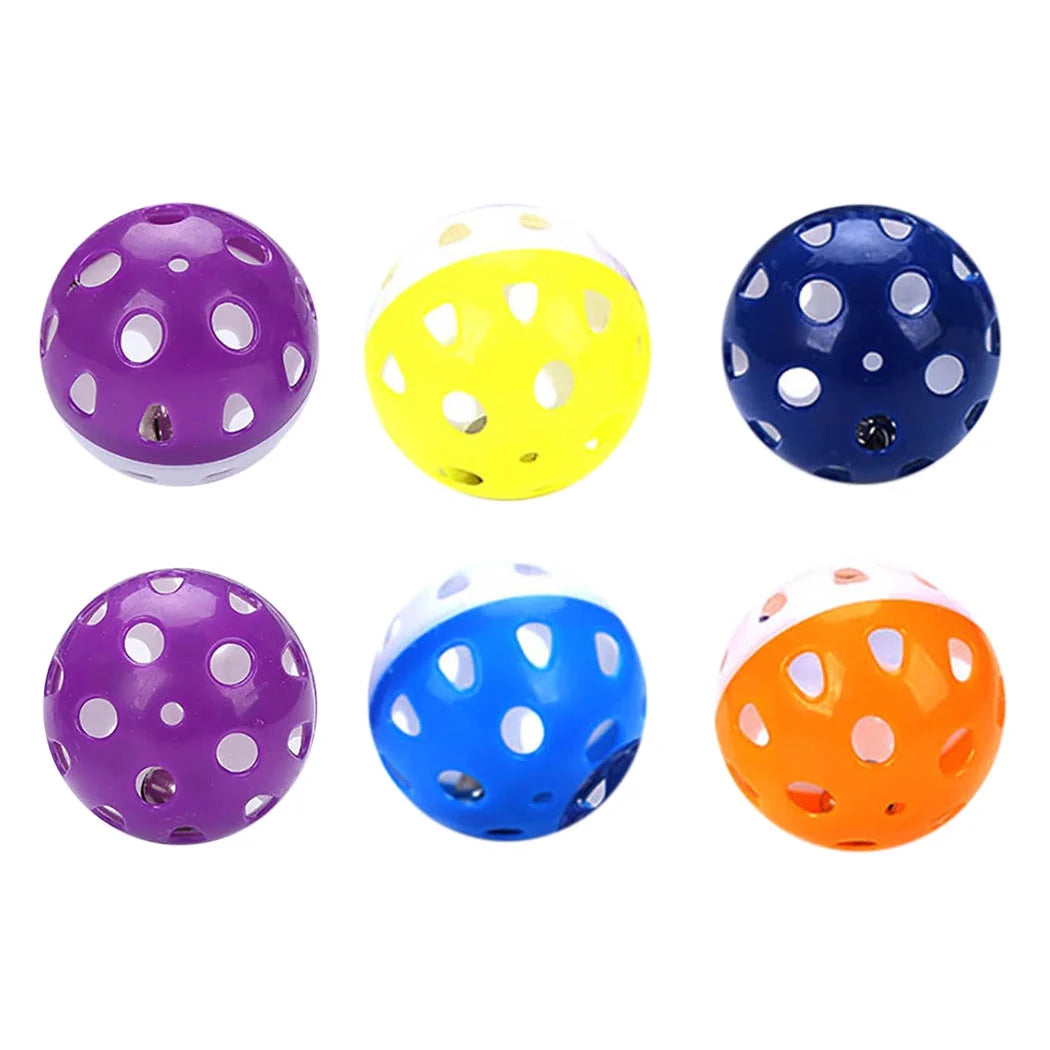 6PCS Cat Toy Bell Ball Interactive Pet Playing Toy for Kitten or Cat.