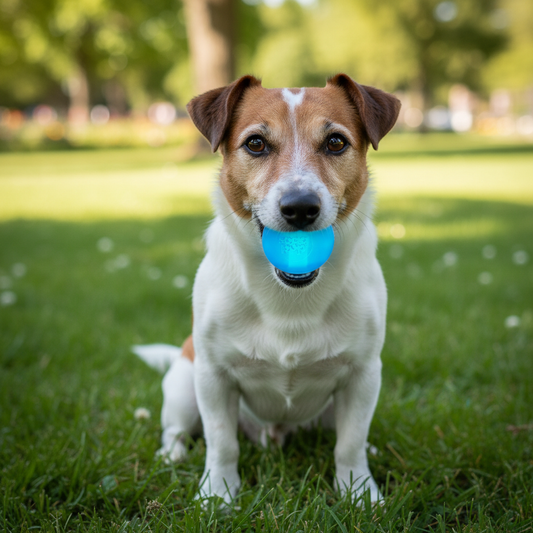 Strobe Ball Light-Up Dog Toy - Durable Floating Chew Ball | Made in USA