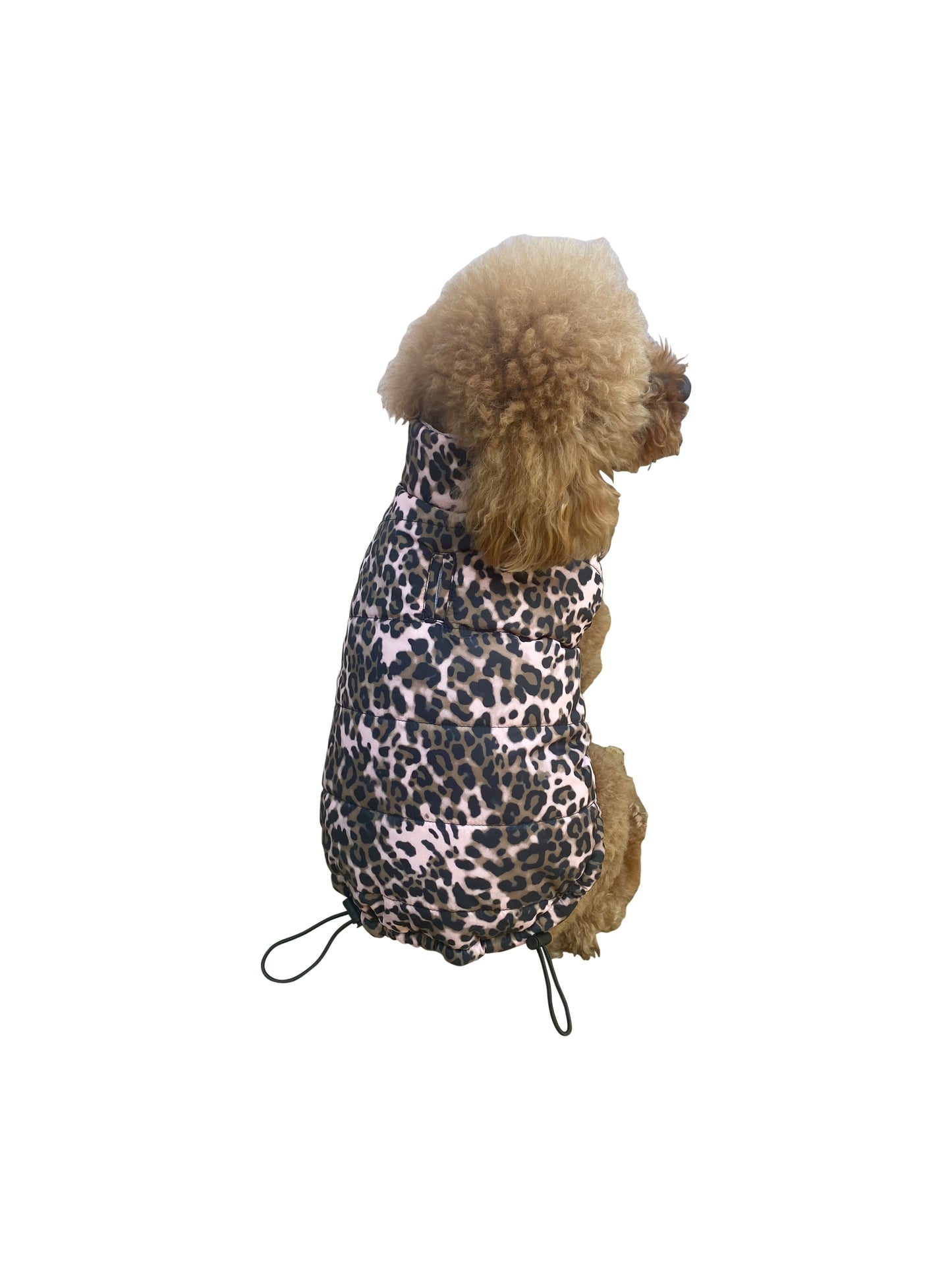 Reversible Puffer Coat, Pink Velvet/Pink Leopard