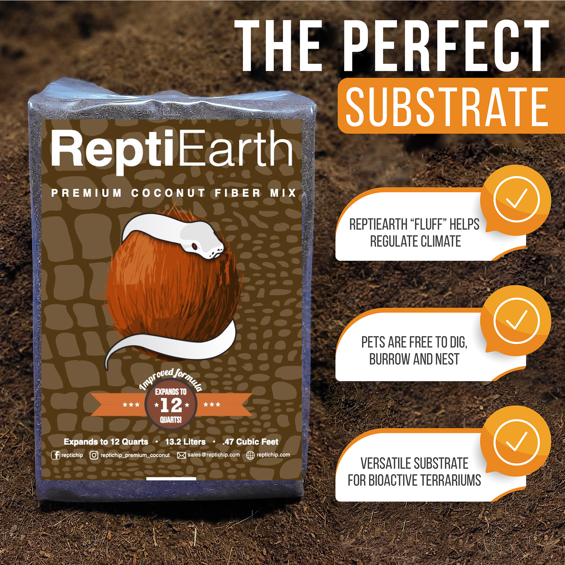 ReptiEarth Fine Coconut Fiber Mix