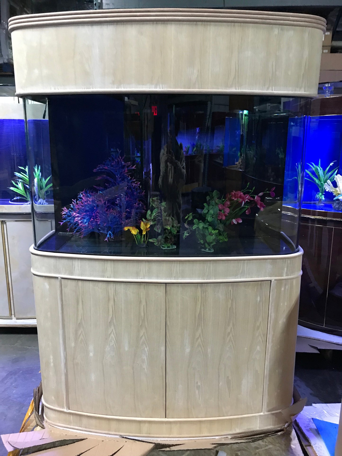 140 Gallon Seamless Glass Bowfront Aquarium