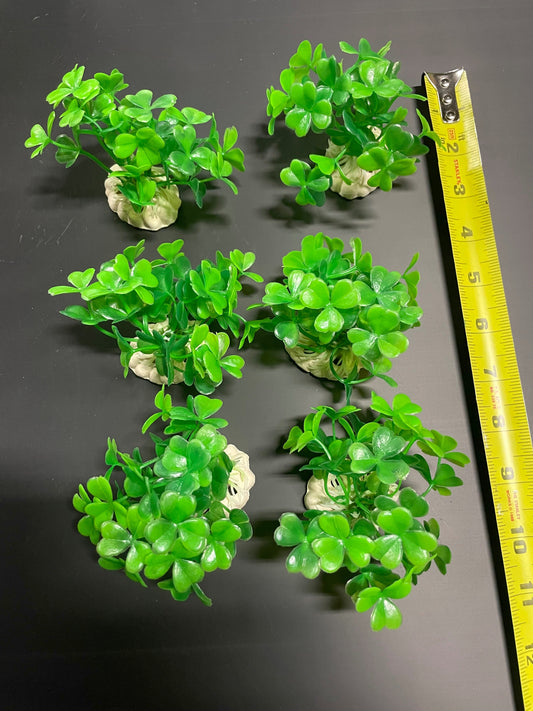 PREMIUM Small Artificial Aquarium Plants - Set of 6 - Aquatics Safe