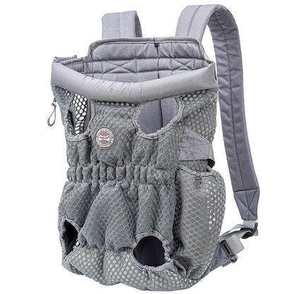 Gray baby carrier with quilted design on a white background