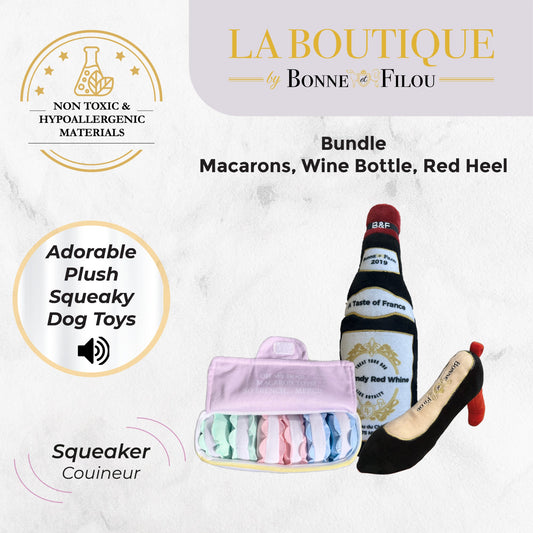 Plush Squeaky Dog Toy Set- Large - Image 2