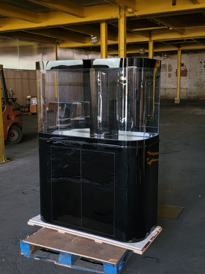 120g Curved Panoramic Flat Bowfront Glass Reef-Ready Aquarium in Gloss