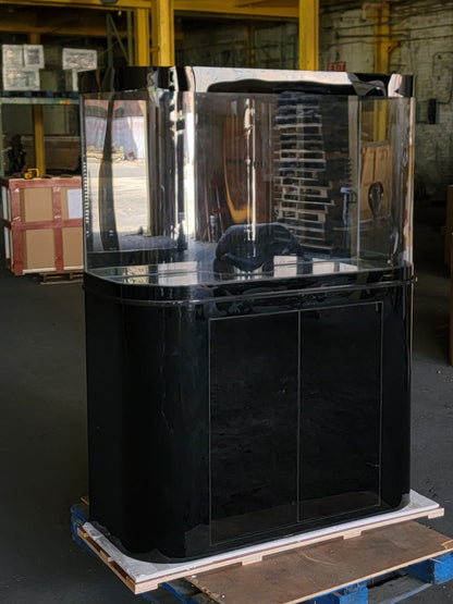 120g Curved Panoramic Flat Bowfront Glass Reef-Ready Aquarium in Gloss