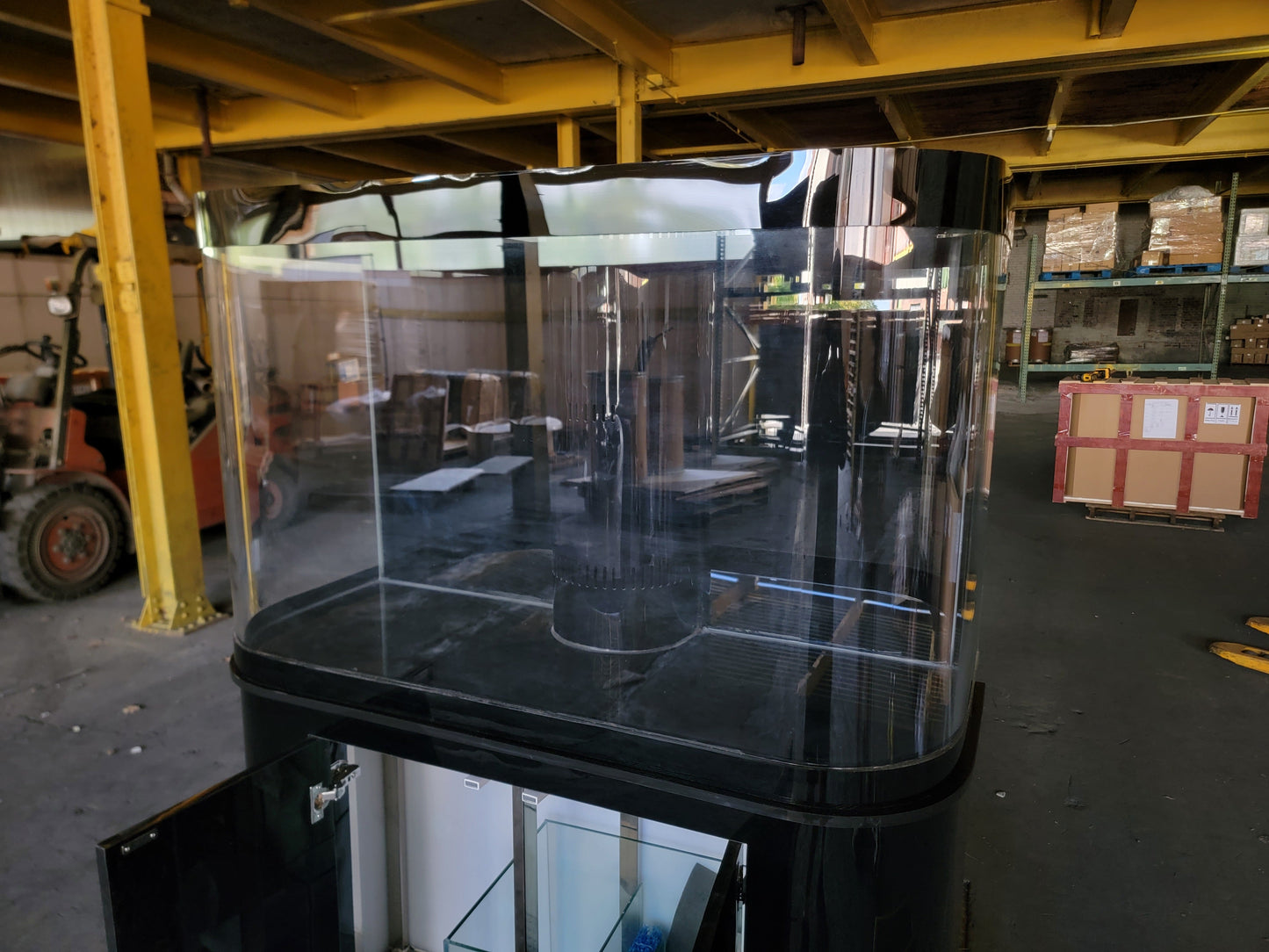 120g Curved Panoramic Flat Bowfront Glass Reef-Ready Aquarium in Gloss