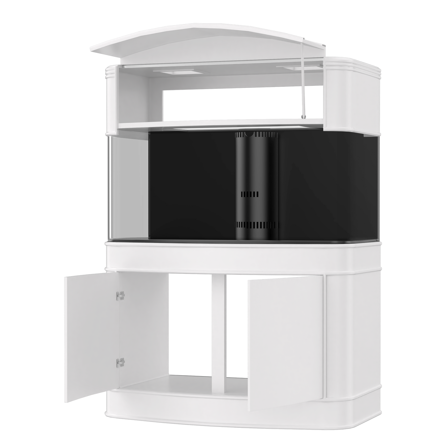 WARRANTY INCLUDED! 215 gallon GLASS bow front aquarium fish tank