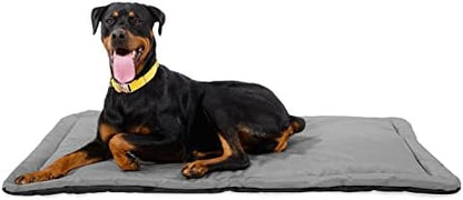 K9 Ballistics Tough Ripstop Dog Crate Pad - Durable, Machine Washable Kennel &amp; Travel Mat for Large Dogs, 41 x 27 Fits 42" Wire Crates, Obsidian Black
