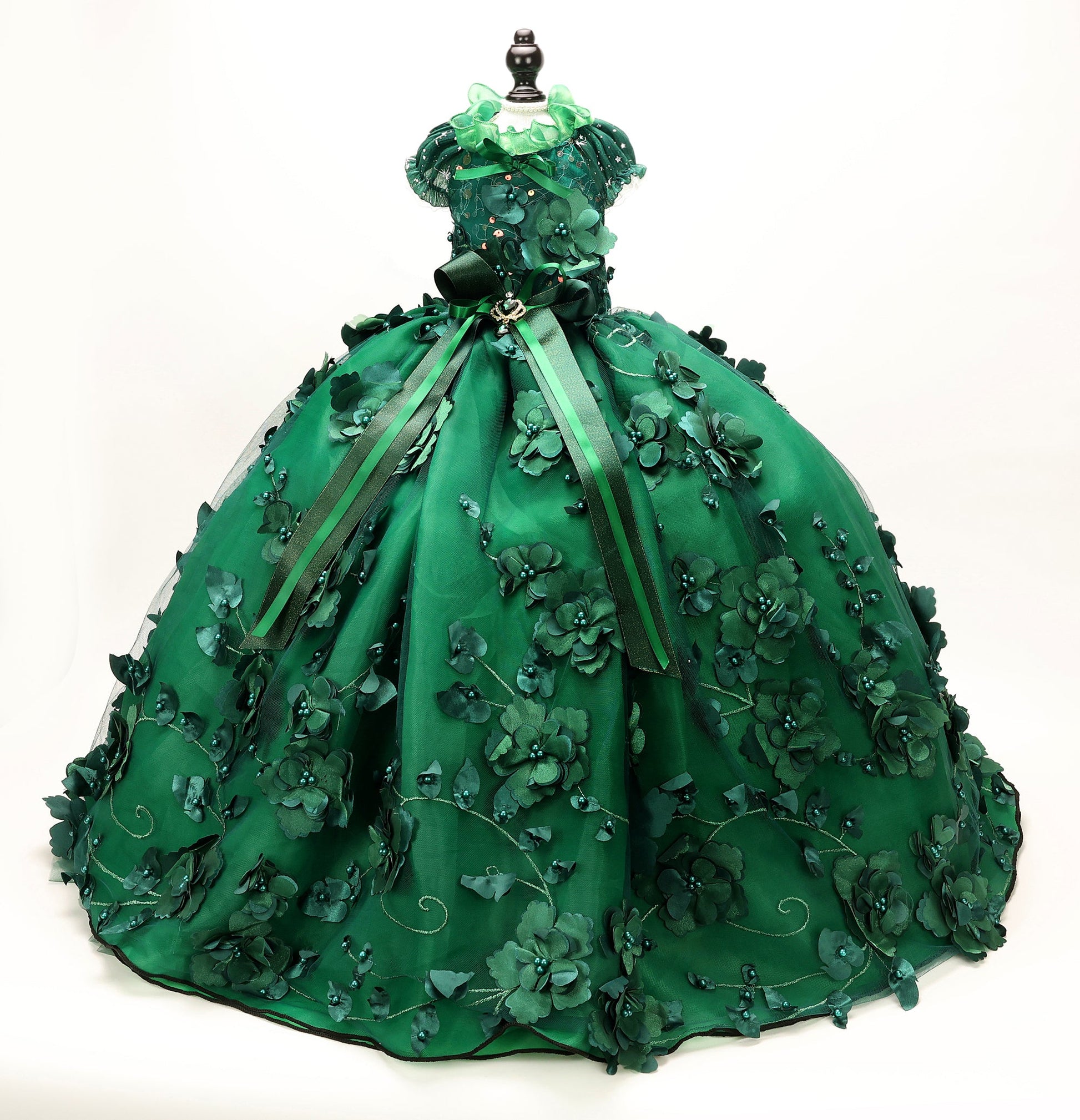 emerald green dog dress Emerald Green Floral Pet Gown