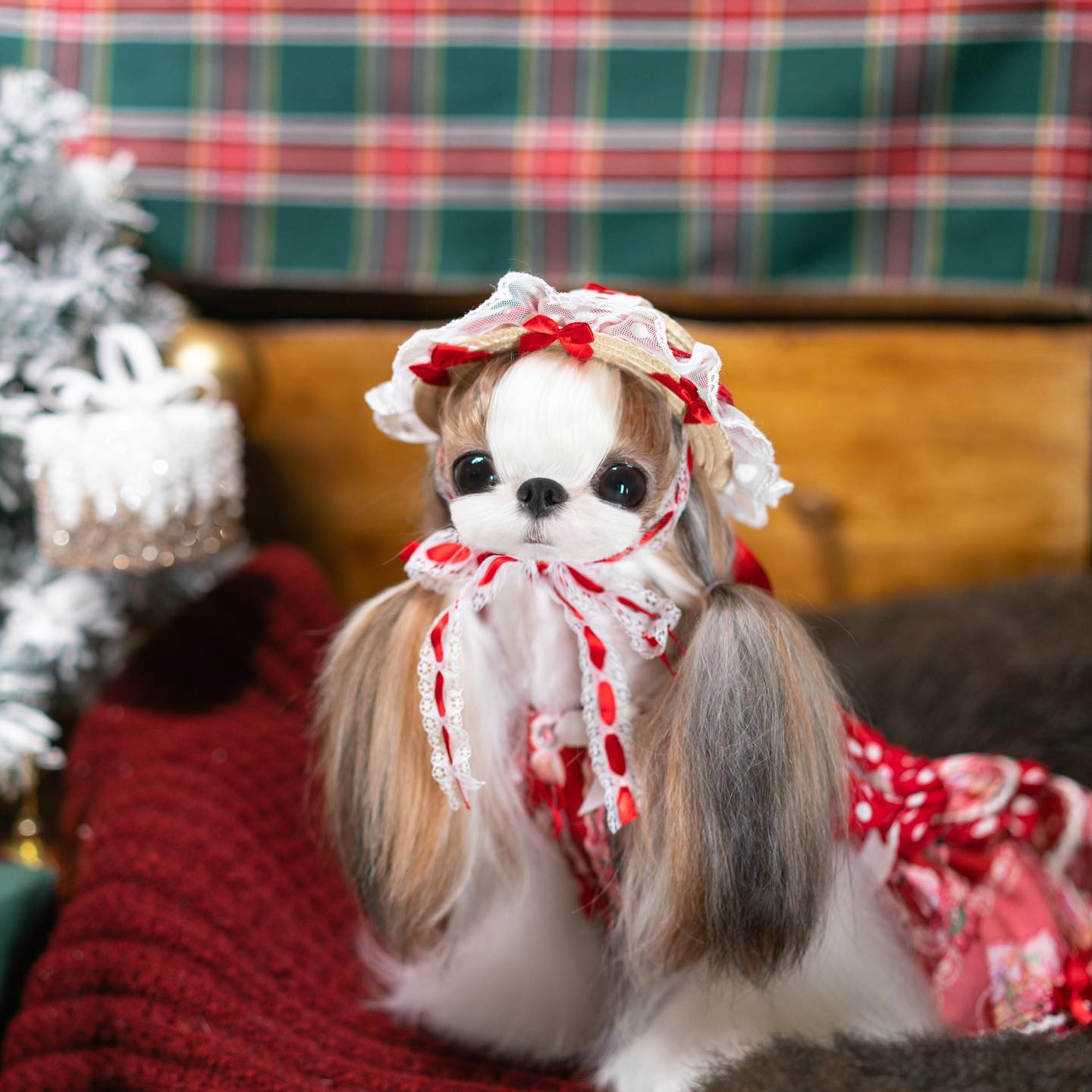 High quality handmade dog dresses strawberry princess