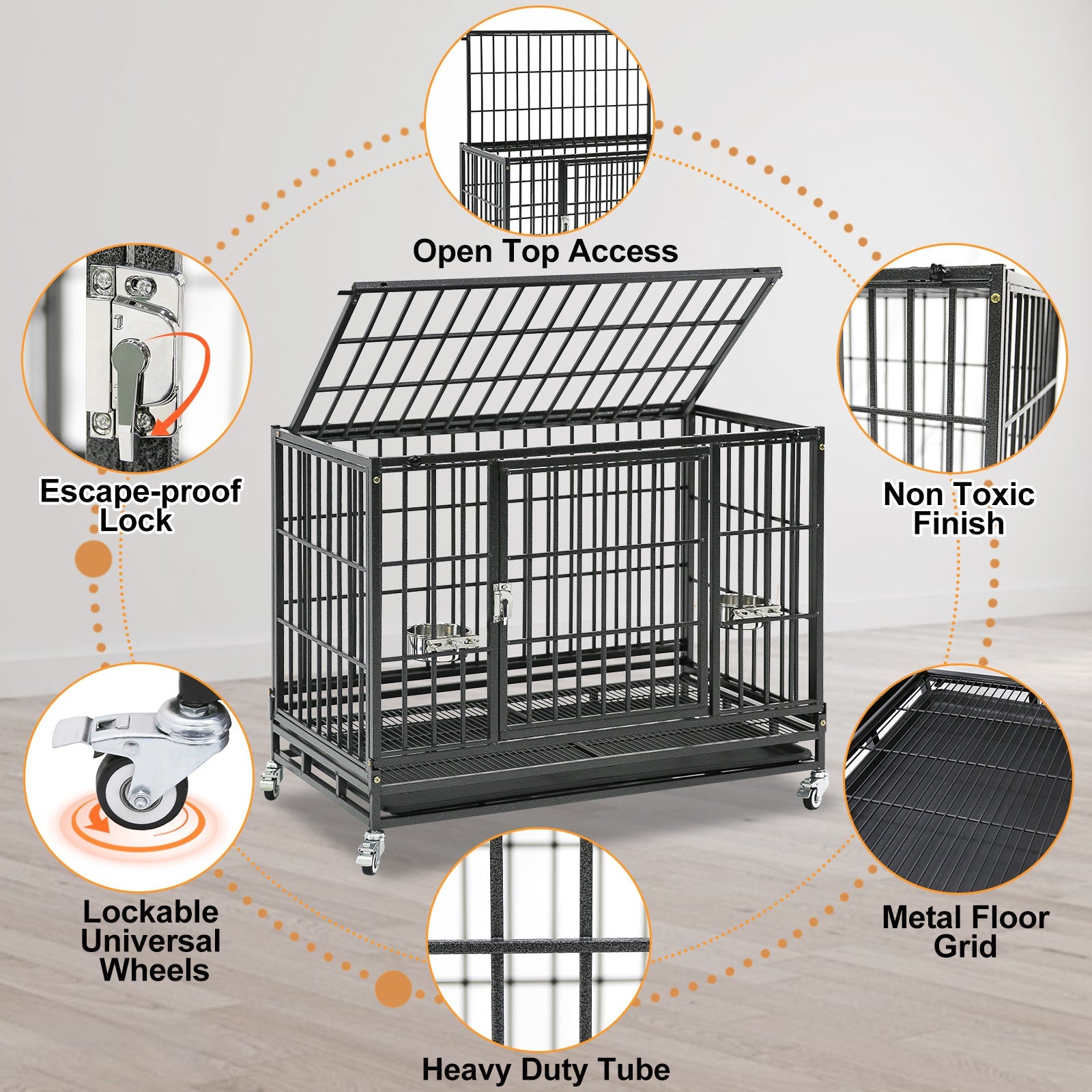 Stackable Heavy Duty Dog Crate