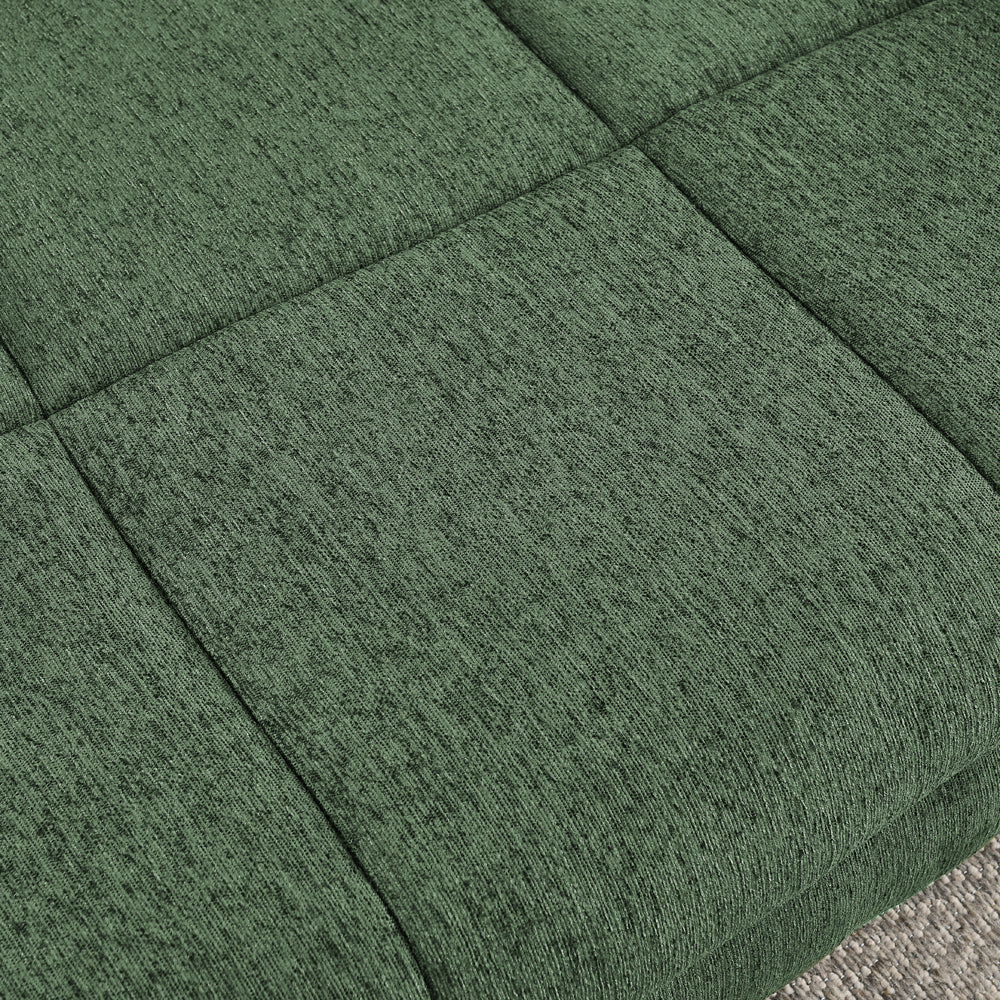 Close-up of green textured fabric surface