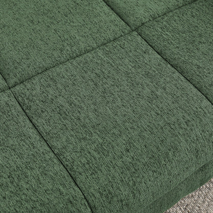 Close-up of green textured fabric surface
