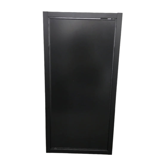 Black rectangular object on a white background