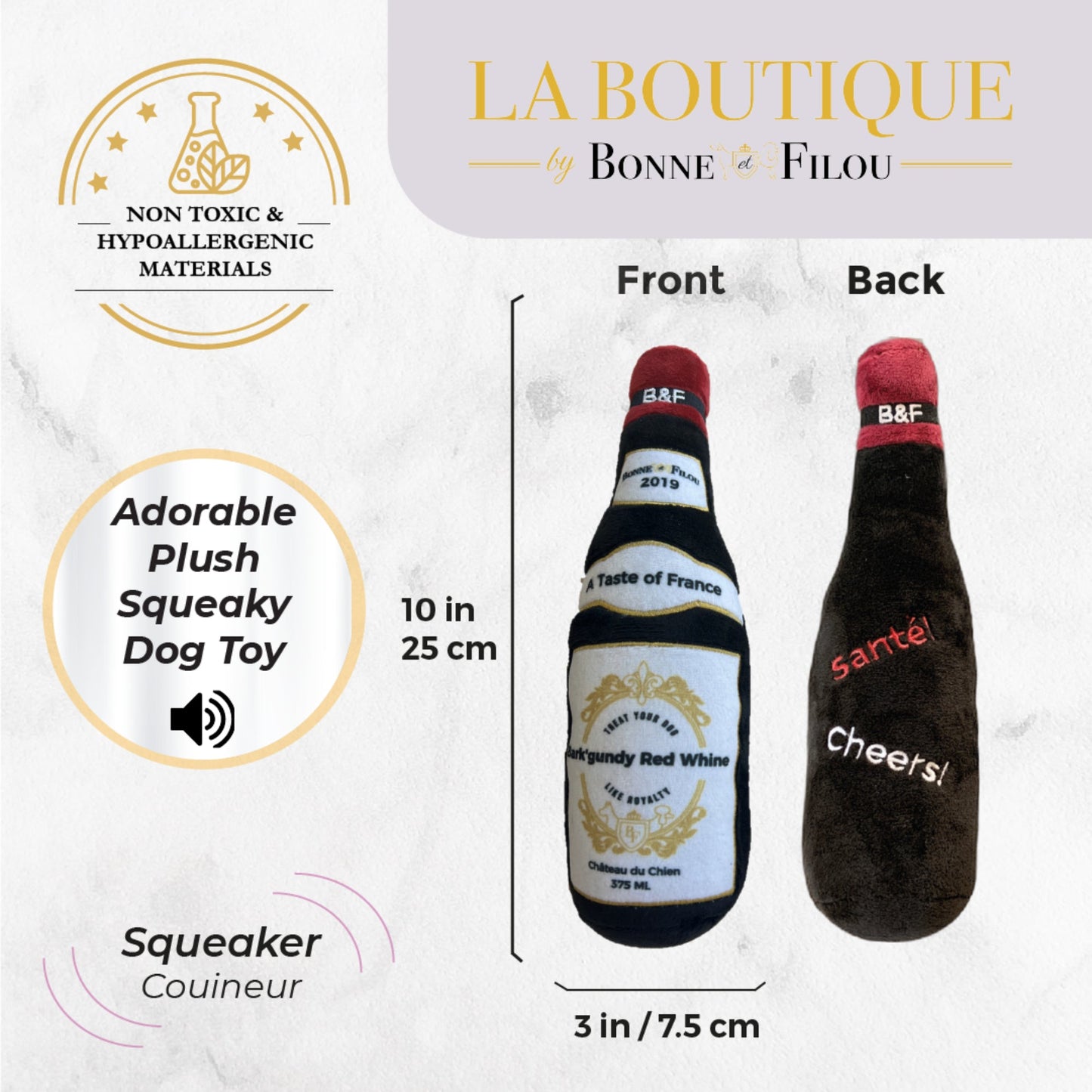 Plush Squeaky Dog Toy Set- Large - Image 4