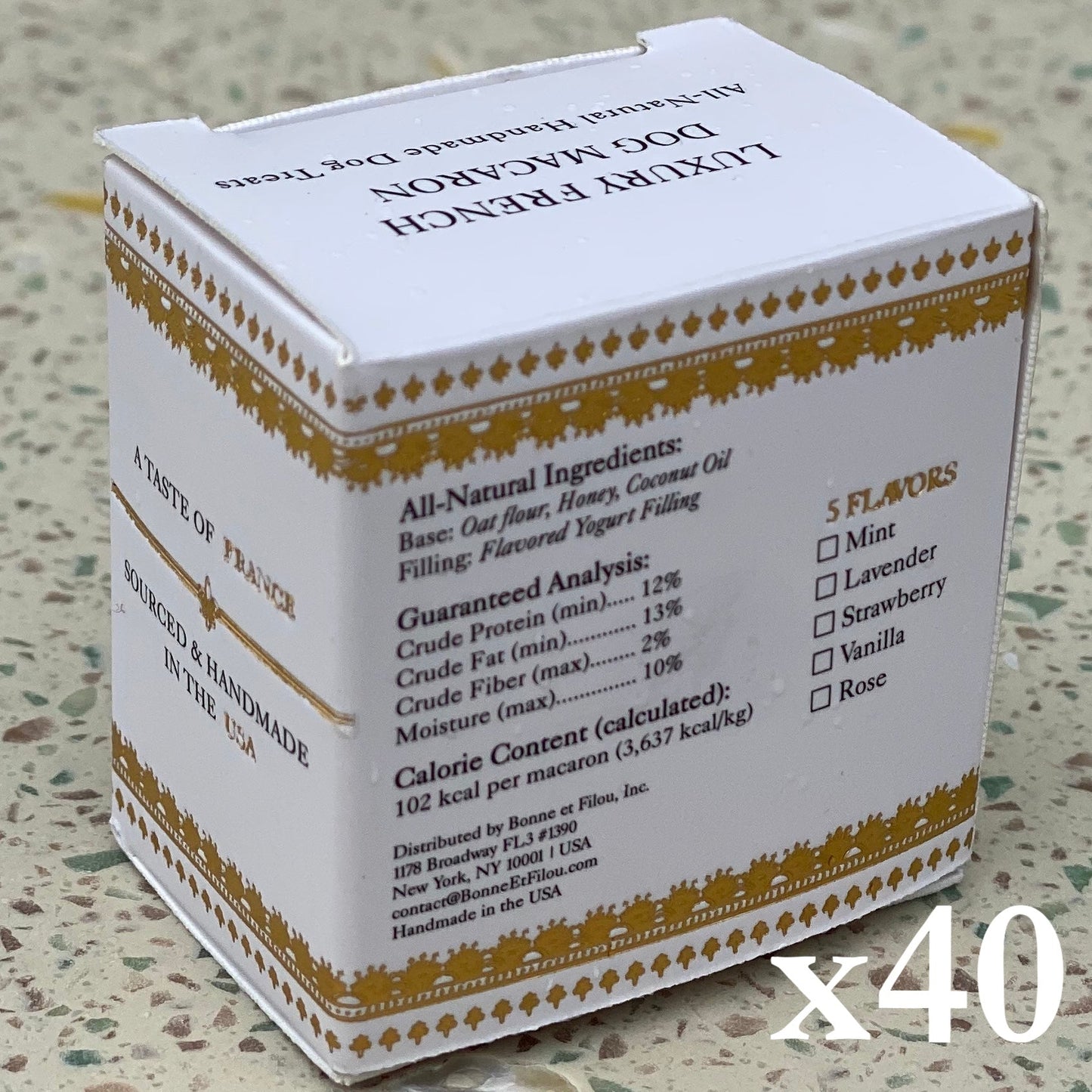 40 Count Dog Macaron Treats Gift Box - Image 11