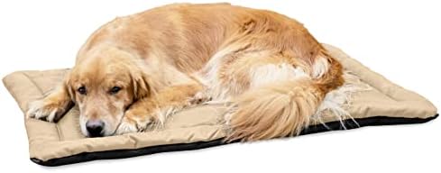K9 Ballistics Tough Ripstop Dog Crate Pad - Durable, Machine Washable Kennel &amp; Travel Mat for Large Dogs, 41 x 27 Fits 42" Wire Crates, Obsidian Black