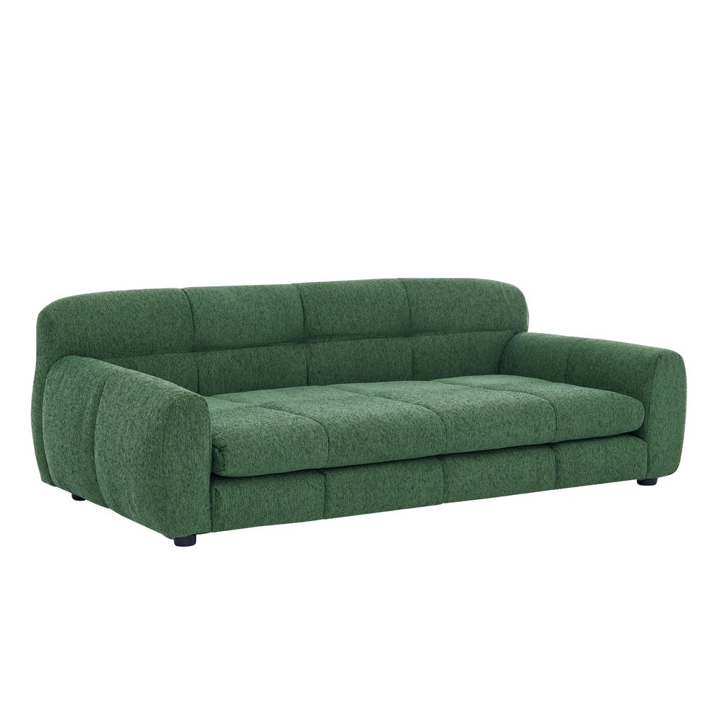 Green sofa on a white background