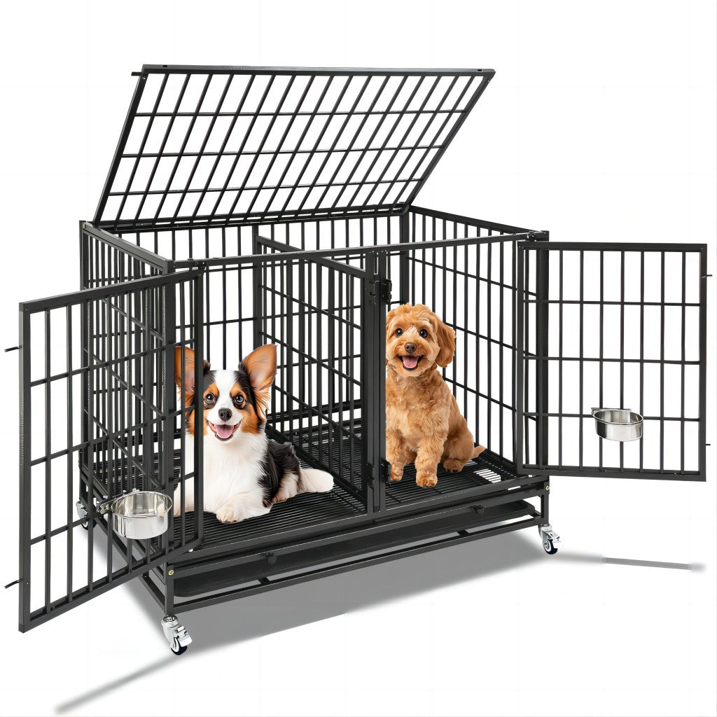  Stackable Dog Crate with Divider