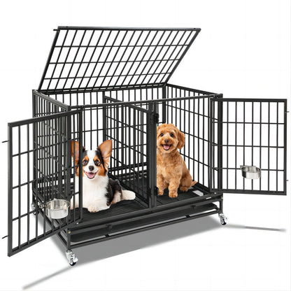  Stackable Dog Crate with Divider