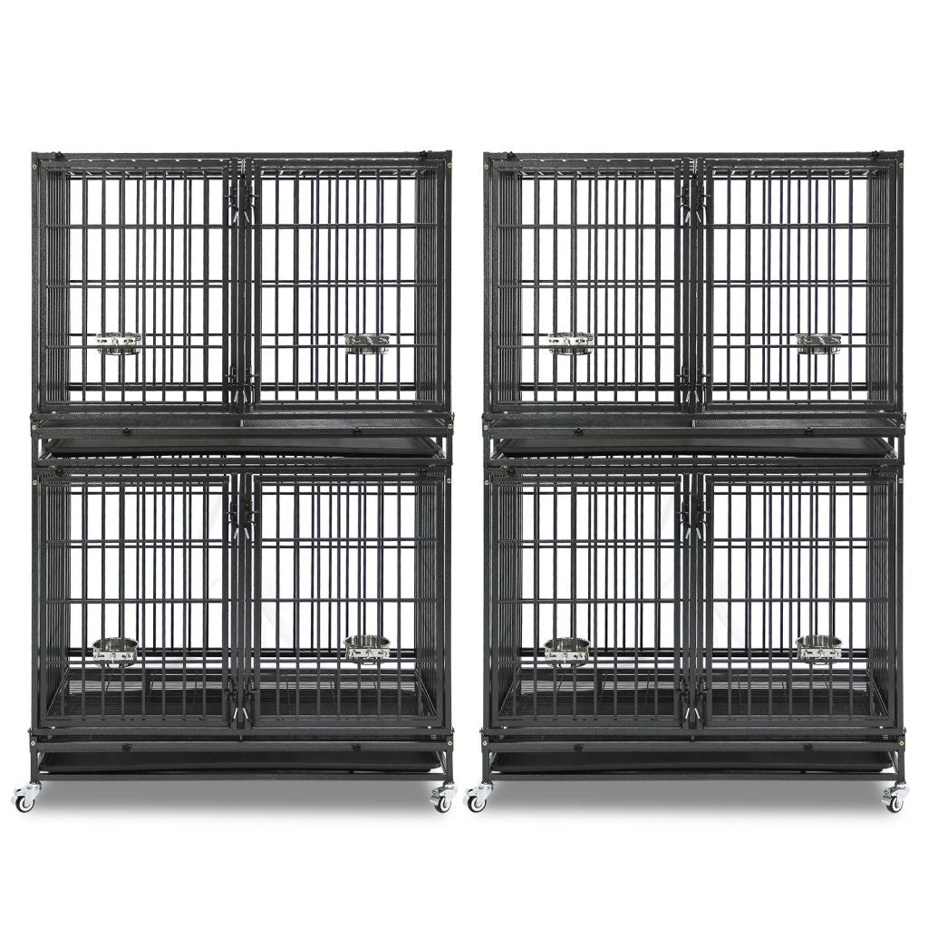  Stackable Dog Crate with Divider