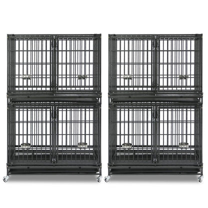  Stackable Dog Crate with Divider