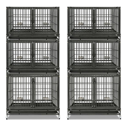 Six stackable crates