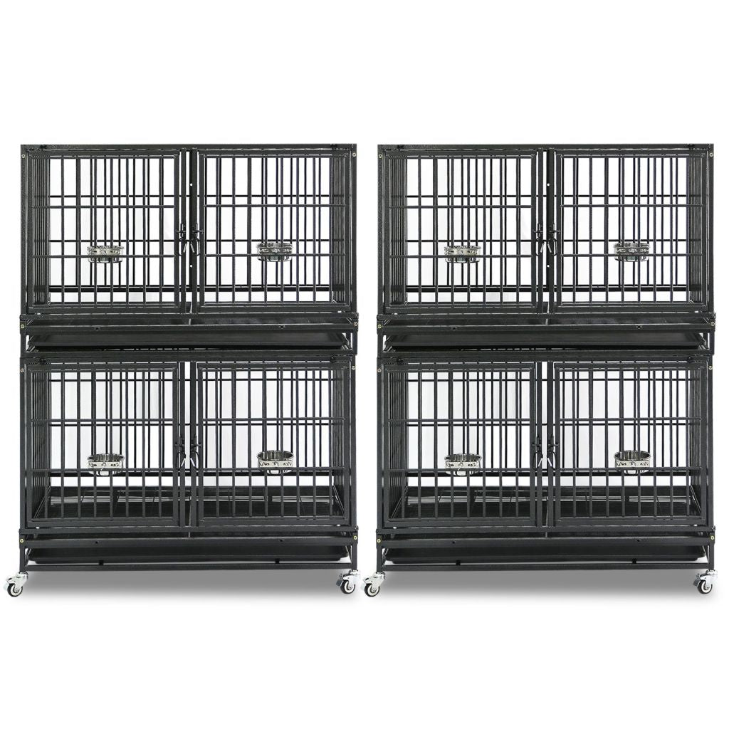 Stackable Dog Crate with Divider