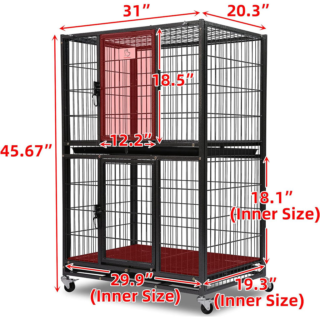 31" Two-Tier Dog Crate