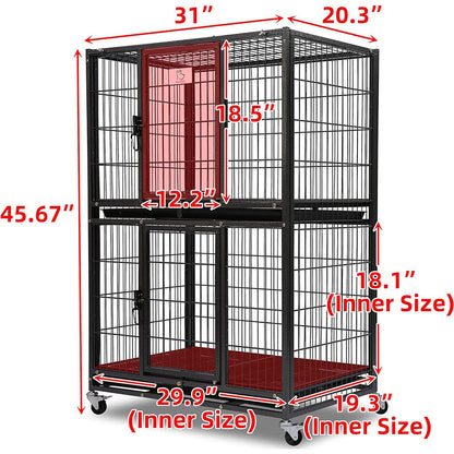 31" Two-Tier Dog Crate