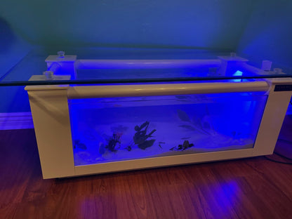 WARRANTY INCLUDED! 45 gallon GLASS rectangle table aquarium fish tank