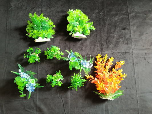 Premium Artificial Aquarium Plant Package for Fish Tank, 20 -40 Gallon