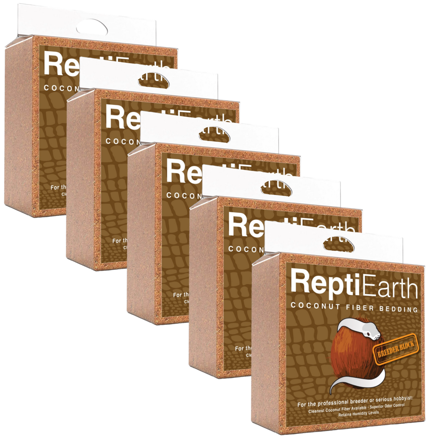 ReptiEarth Coconut Fiber Bedding Breeder Block - 5 pack