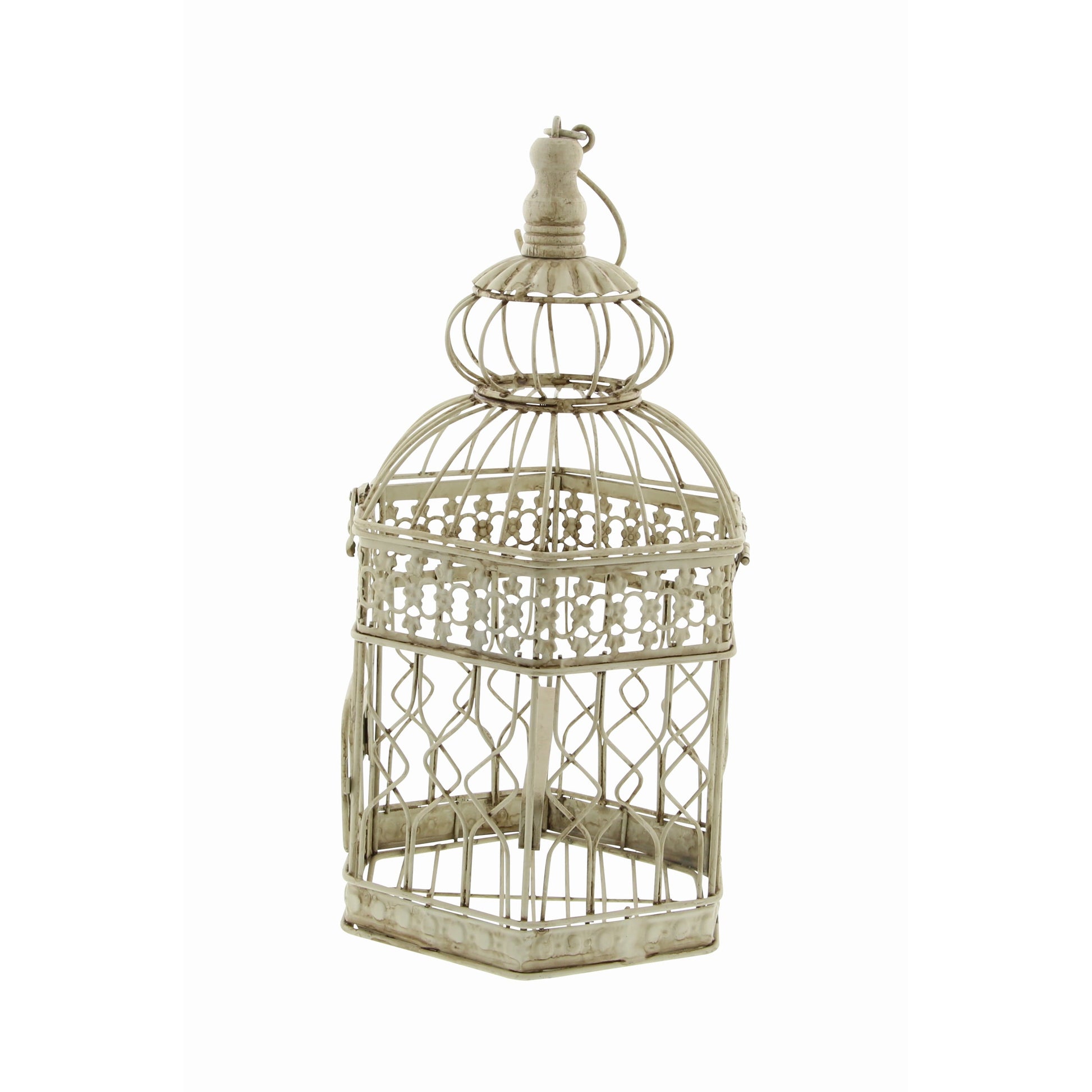 Decorative birdcage on a white background