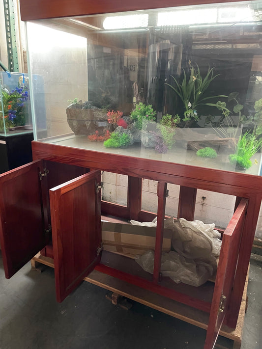 SOLID WOOD 160 Gallon Ultraclear Starphire Glass Reef-Ready Aquarium