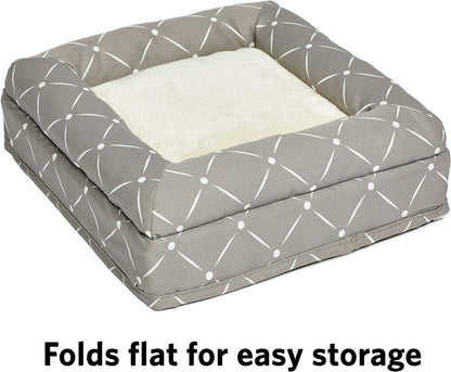 Cat Hous  in Fashionable Mushroom Diamond Print