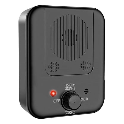 Black electronic device with frequency settings on a white background