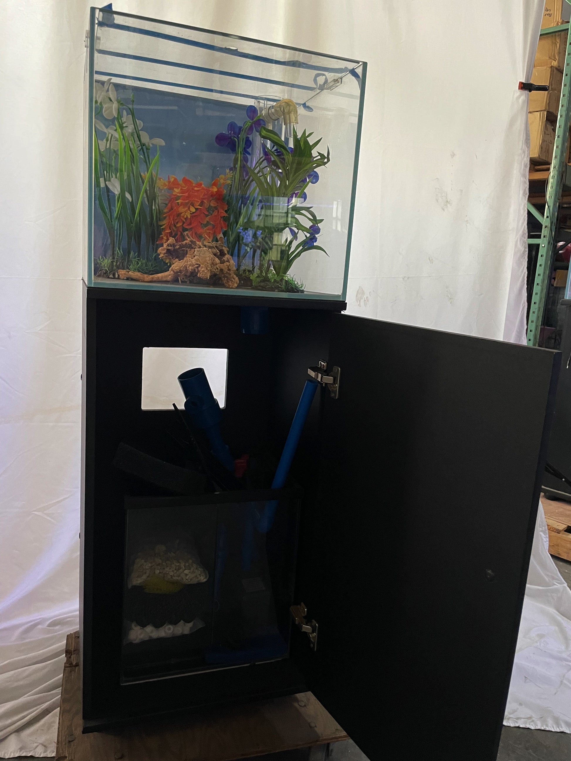 ULTRA CLEAR GLASS - 18 gallon cube fish tank aquarium full setup 