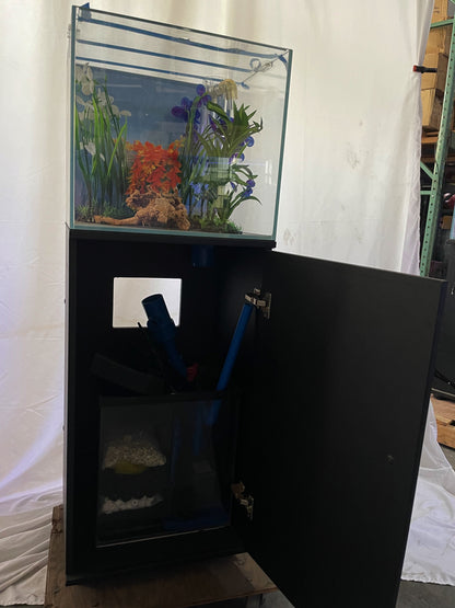 ULTRA CLEAR GLASS - 18 gallon cube fish tank aquarium full setup 